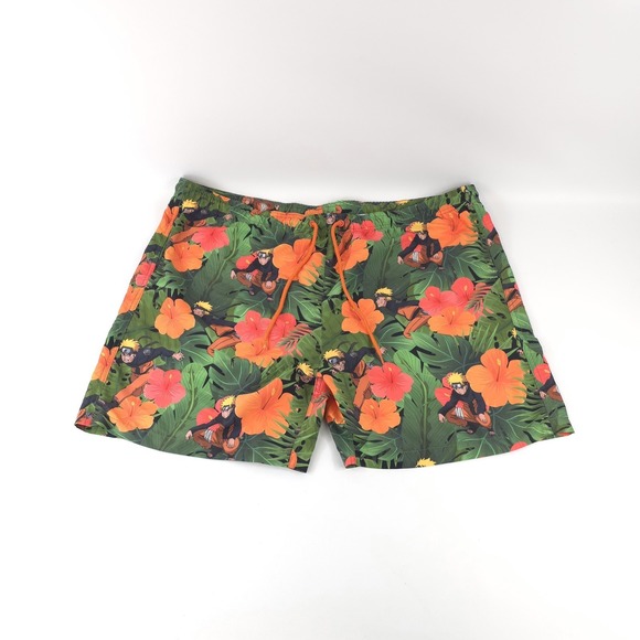 Naruto Other - Naruto Shippuden Mens 2XL Swim Trunks Floral Tropical Board Shorts